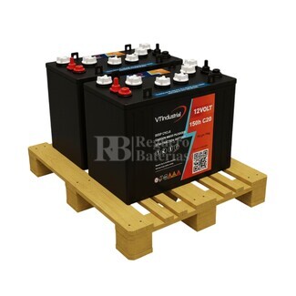 Pack 2 bateras 12 Voltios 150 Amperios | VT INDUSTRIAL CNFL1275